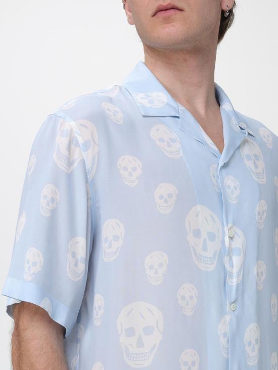 26SS 알렉산더 맥퀸 반팔 셔츠 847304QRACU 4602 Blue - ALEXANDER MCQUEEN
