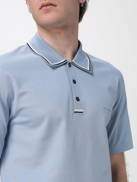 26SS 살바토레 페라가모 폴로 티셔츠 790957 001 Denim - SALVATORE FERRAGAMO