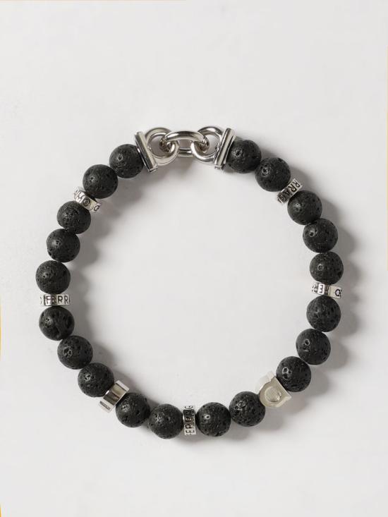 26SS 살바토레 페라가모 라바 스톤 간치니 브레이슬릿 770150 717501 PIETRA LAVICA Black