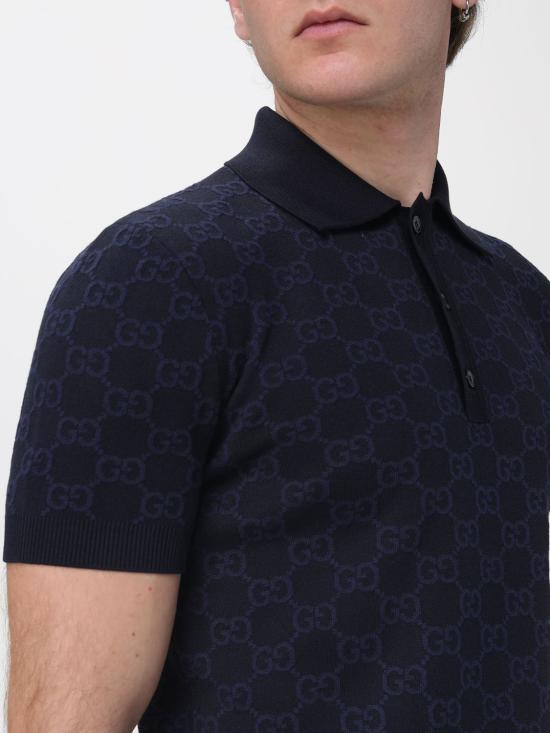 26SS 구찌 폴로 티셔츠 855058XKFEN 4588 Blue - GUCCI