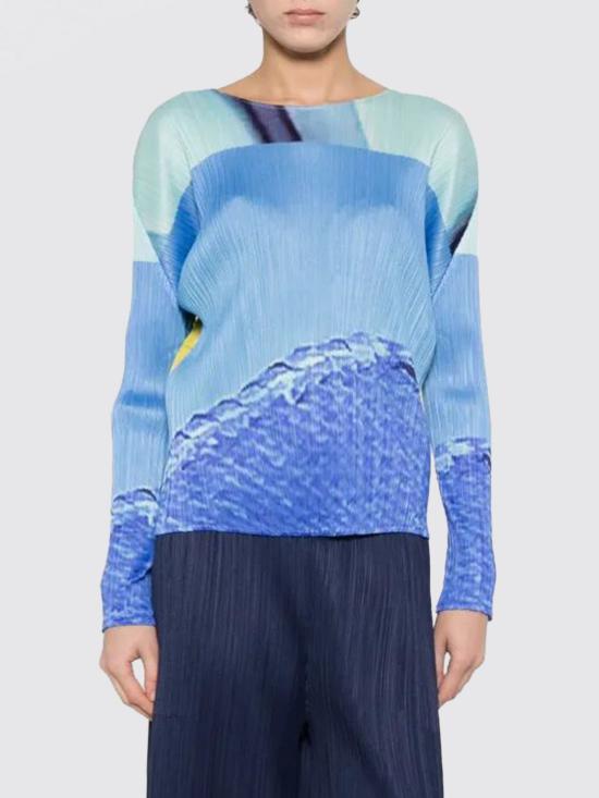 26SS 플리츠플리즈 긴팔 티셔츠 PP66JK671 07 Blue