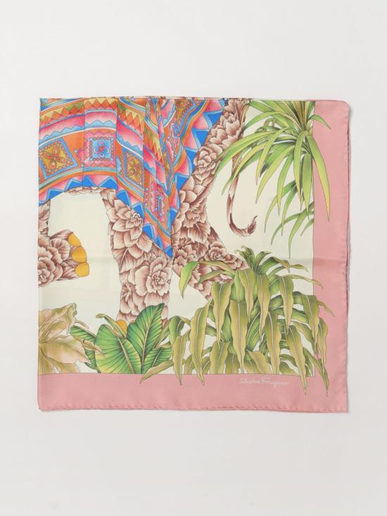 26SS 살바토레 페라가모 머플러/스카프 310118 756254 AVORIO ROSA AVORIO AZZUR Multicolor