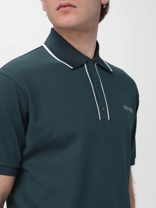 26SS 구찌 폴로 티셔츠 806250XJHHO 3015 Petroleum Blue - GUCCI