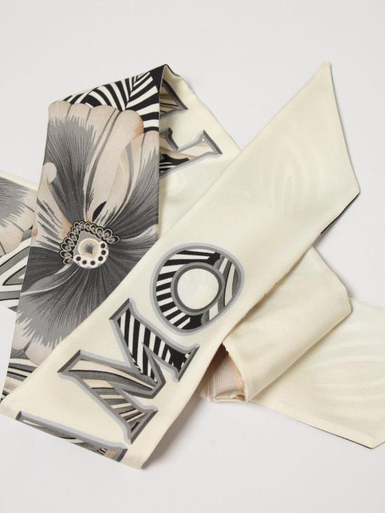 26SS 살바토레 페라가모 브레자 프린트 실크 방도 321247 789963 001 Ivory - SALVATORE FERRAGAMO