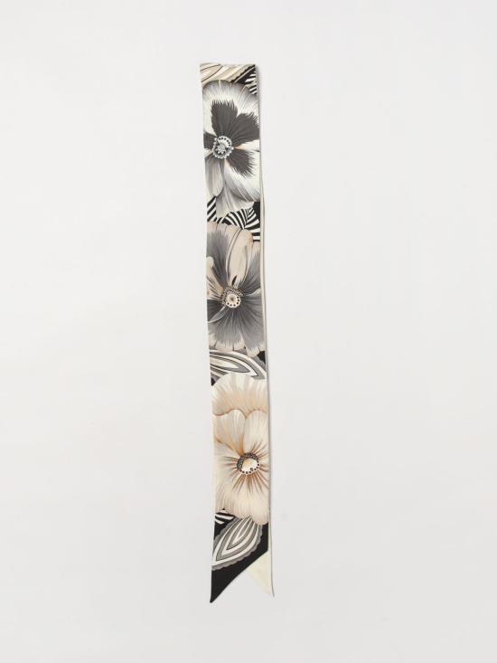 26SS 살바토레 페라가모 브레자 프린트 실크 방도 321247 789963 001 Ivory