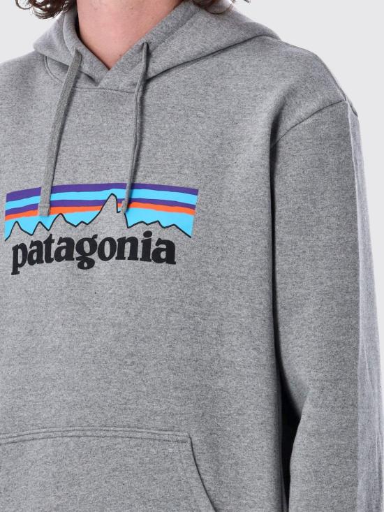 26SS 파타고니아 P-6 로고 업라이절 후드 티셔츠 39622 GLH Grey - PATAGONIA