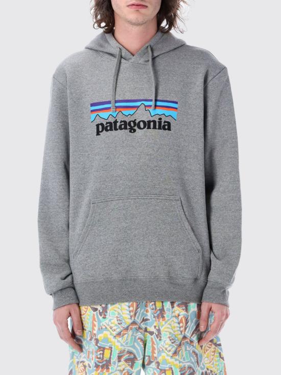 26SS 파타고니아 P-6 로고 업라이절 후드 티셔츠 39622 GLH Grey