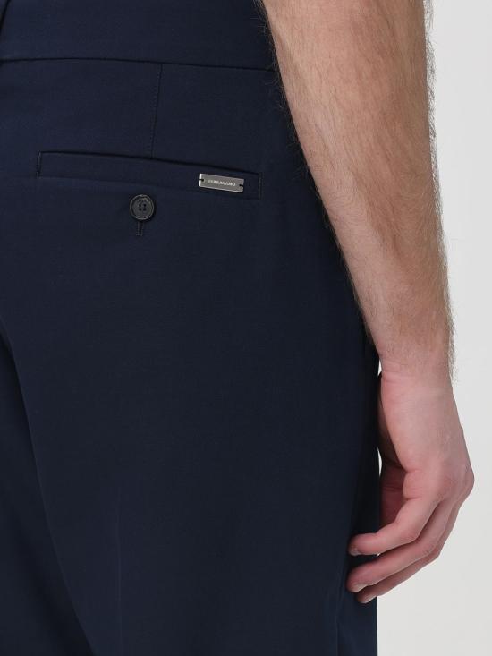 26SS 살바토레 페라가모 스트레이트 팬츠 790240 003 Navy - SALVATORE FERRAGAMO