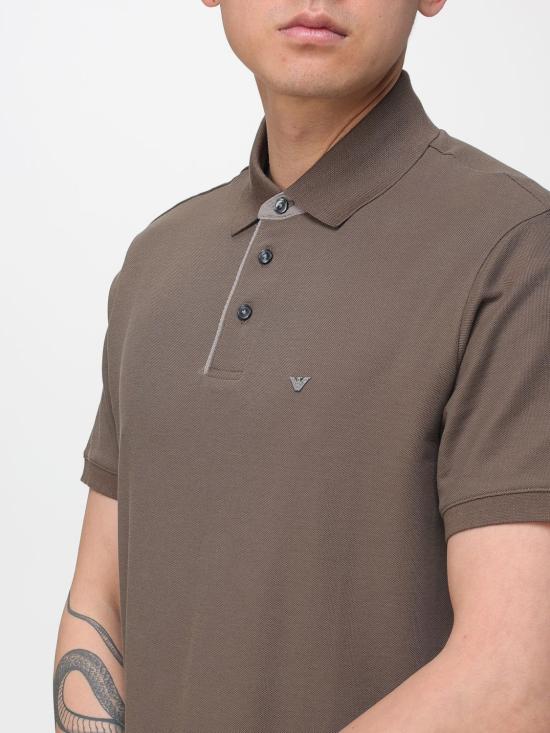 26SS 엠포리오 아르마니 폴로 티셔츠 EM005251AF10497 U6200 Brown - EMPORIO ARMANI
