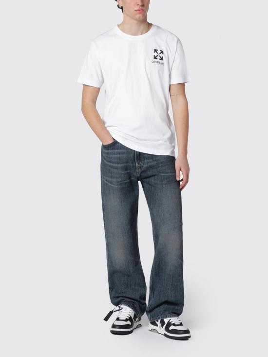 26SS 오프화이트 스몰 에로우 슬림 티셔츠 OMAA027S26JER00B 1000 White - OFF WHITE