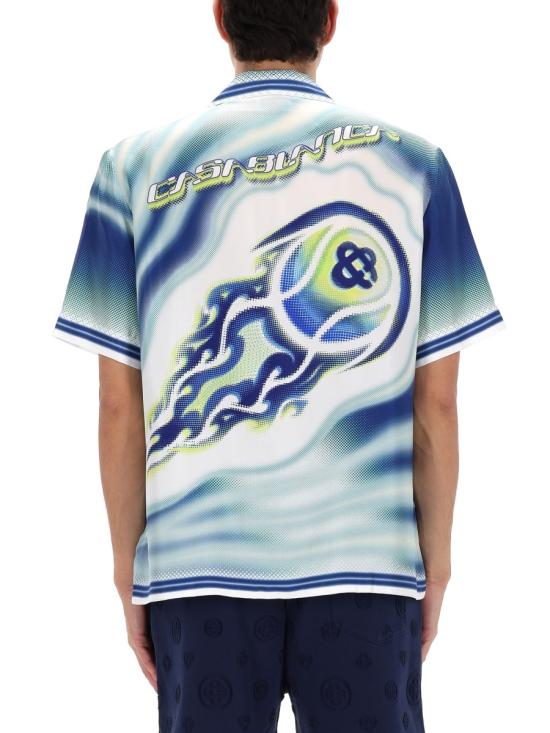 26SS 카사블랑카 긴팔 셔츠 M SP26 SH 003 06THEARTOF BLUE - CASABLANCA