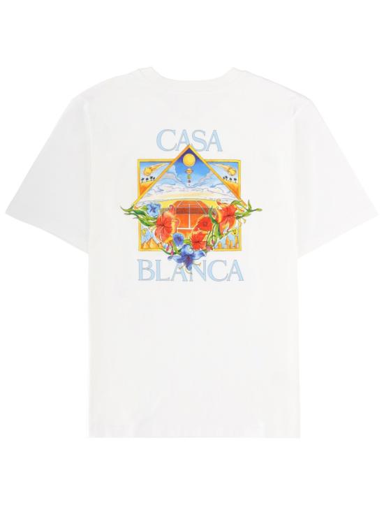26SS 카사블랑카 반팔 티셔츠 M SS26 JTS 001 13FLOWERCOURTICON WHITE - CASABLANCA