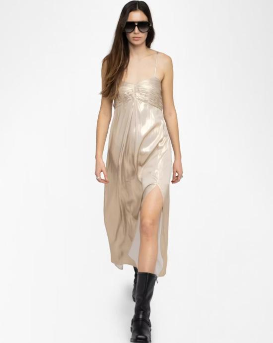 26SS 자딕앤볼테르 미디 원피스 WWDR02613 700 Golden - ZADIG & VOLTAIRE