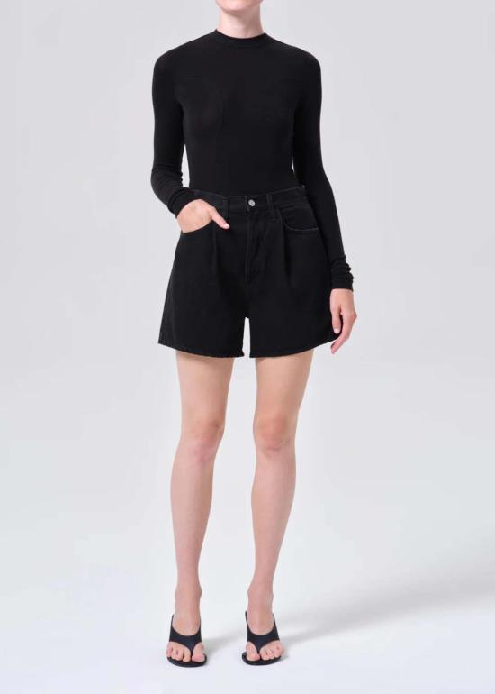  에이골디 데님 숏팬츠 아골드 로다 플리츠 A라인 쇼츠 홀트 - AGOLDE