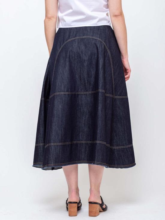  텔라 데님 스커트 라임 - TELA