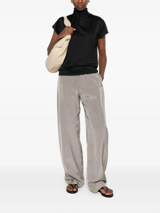 26SS 르메르 반팔 풀라드 탑 TS0020 LJ1049BR498 Black - LEMAIRE