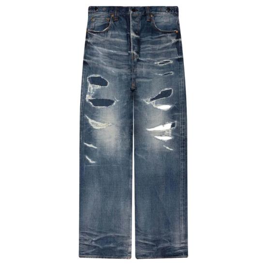  Mastercraft Union 데님 팬츠 마스터크래프트 유니온 쇼와 릴렉스드 마나츠 리페어드 진