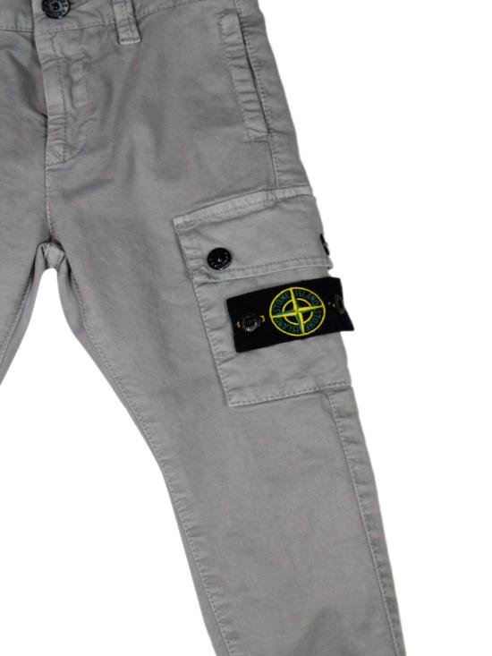 26SS [키즈] 스톤 아일랜드 스트레이트 팬츠 811630115 164 Grey - STONE ISLAND