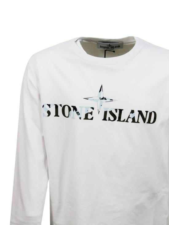 26SS [키즈] 스톤 아일랜드 티셔츠 791621151 93 White - STONE ISLAND