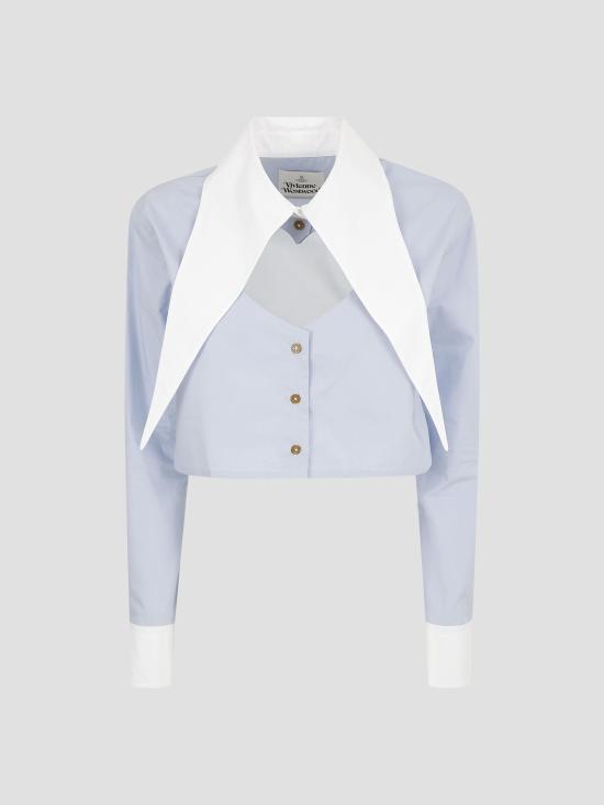 26SS 비비안웨스트우드 셔츠 1501005UW009Q O101 BLUE WHITE MIX