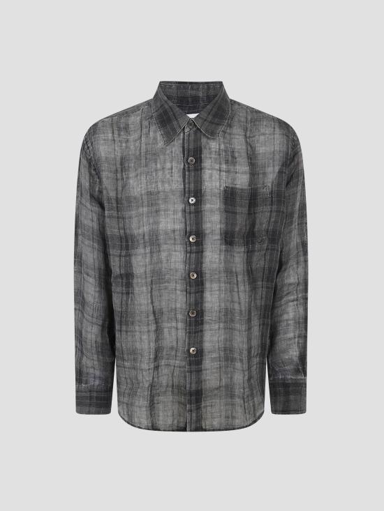 26SS 아워레가시 긴팔 티셔츠 M2262AP PNMB CKSLN PENUMBRA CHECK SHEERCOAT LINEN