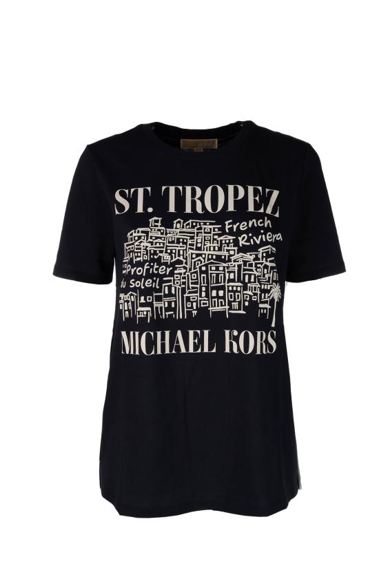 26SS 마이클 코어스 반팔 티셔츠 MS6520K97J 409 MIDNIGHT BLUE