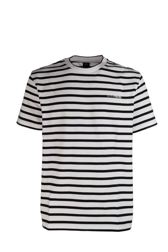 26SS 알파타우리 반팔 티셔츠 ATA260105 UF01 WHITE DARK NAVY