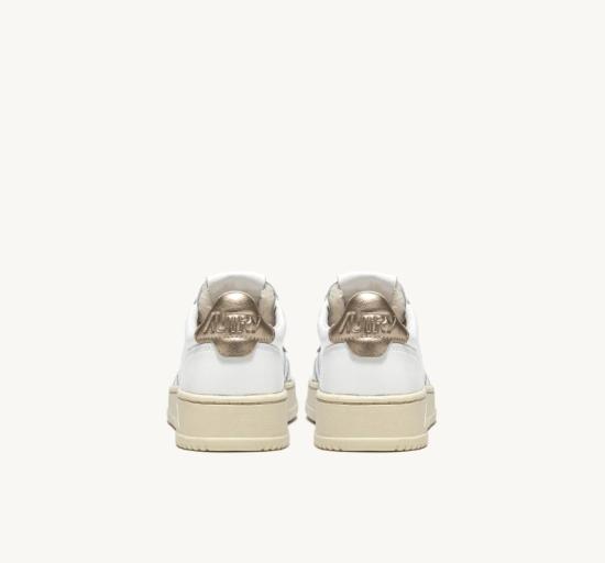 26FW 오트리 메달리스트 로우 레더 스니커즈 AULWLL 06 LEAT WHT GOLD - AUTRY