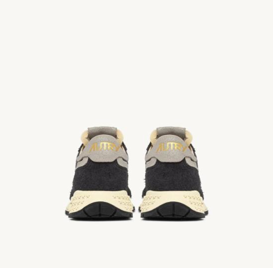 26SS 오트리 릴윈드 로우 나일론 스웨이드 스니커즈 WWLMNC 05 NYLON CRACK WHT BLACK - AUTRY