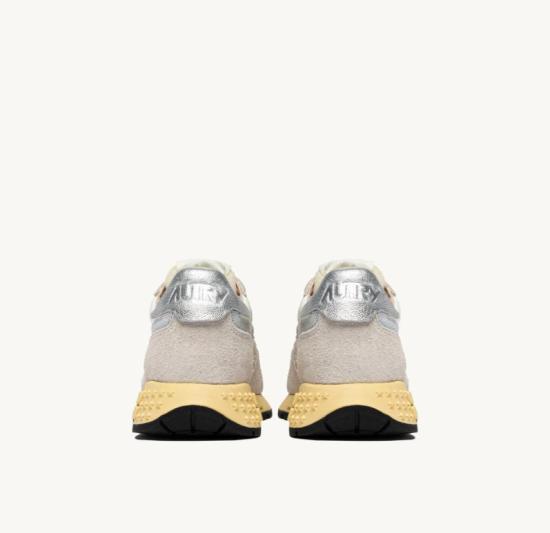 26SS 오트리 릴윈드 스니커즈 WWLWMU 01 SUEDENIL NET WHT SILV - AUTRY