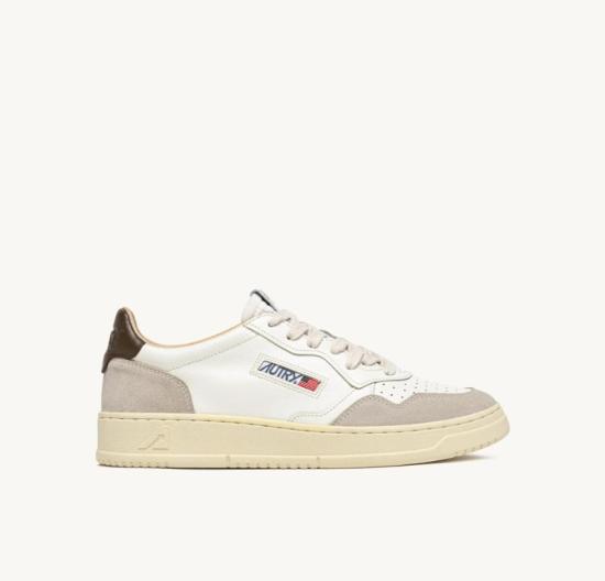 26FW 오트리 메달리스트 로우 레더 스니커즈 AULWLS 15 LEAT SUEDE WHT TEAK