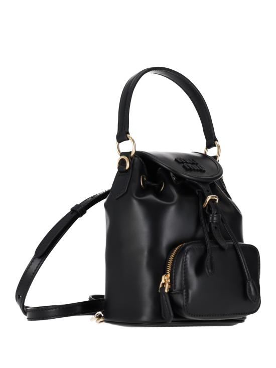 26SS 미우미우 레더 미니 백팩 5BZ045VOOM2CRW F0002 NERO - MIU MIU