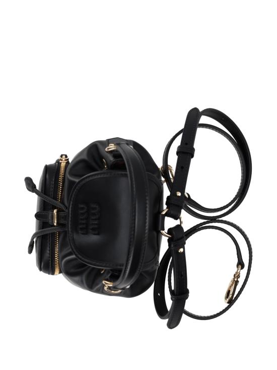 26SS 미우미우 레더 미니 백팩 5BZ045VOOM2CRW F0002 NERO - MIU MIU