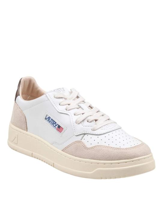 26FW 오트리 메달리스트 로우 스니커즈 AULMLS 15 LEAT SUEDE WHT TEAK - AUTRY
