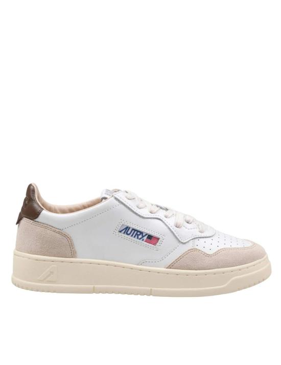 26FW 오트리 메달리스트 로우 스니커즈 AULMLS 15 LEAT SUEDE WHT TEAK