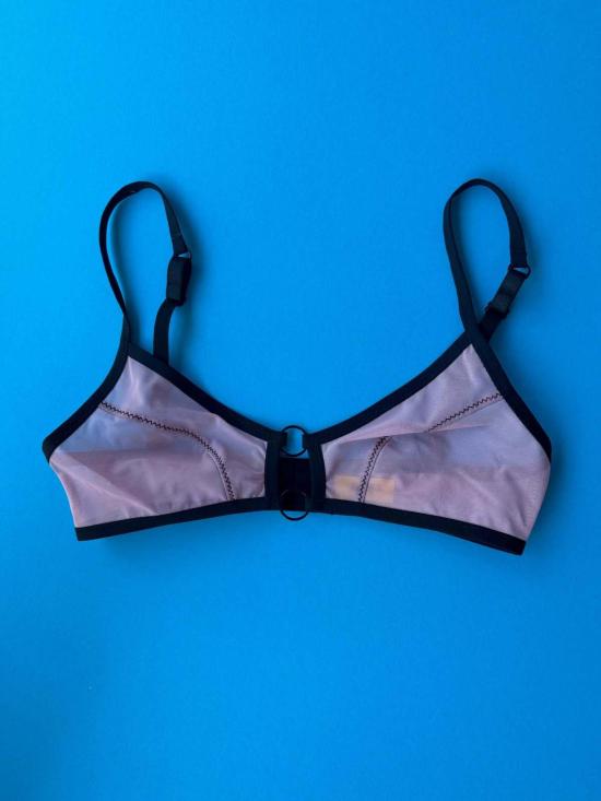  케일리 페디 브라 에반 메쉬  (링 포함) 더스티 로즈/블랙