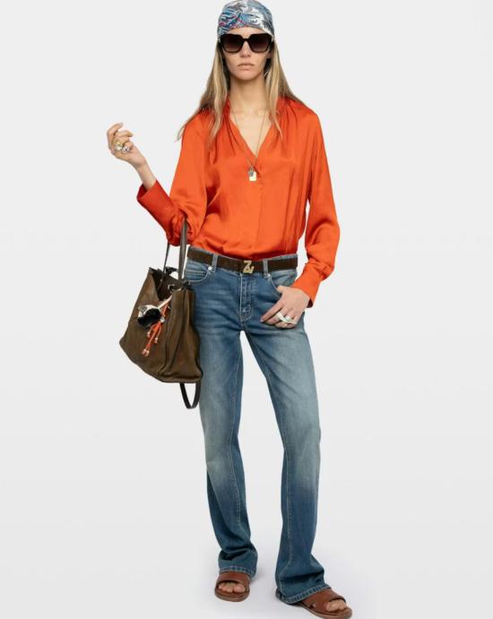 26SS 자딕앤볼테르 셔츠 WWSH00021 807 Tangerine - ZADIG & VOLTAIRE