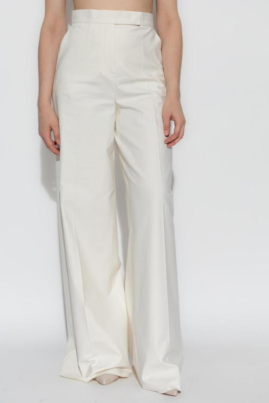  막스마라 스트레이트 팬츠 피니시 팬츠 화이트 - MAX MARA