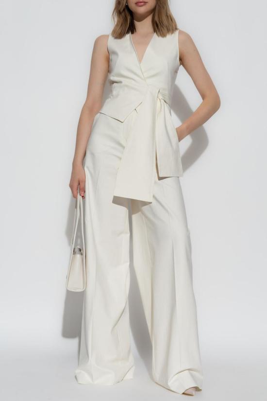  막스마라 스트레이트 팬츠 피니시 팬츠 화이트 - MAX MARA