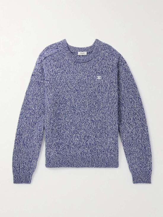 26SS 셀린느 트리옹프 크루넥 스웨터 2AC85048T07BH BLUE WHITE DOM