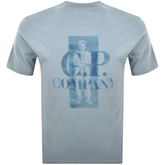 26SS 씨피 컴퍼니 반팔 티셔츠 20CMTS143A 110579W 809 SILVER BLUE DOM - C.P. COMPANY