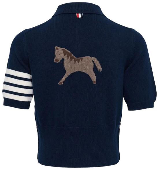 26SS 톰브라운 폴로 티셔츠 MKP159A Y1029 415 NAVY DOM - THOM BROWNE