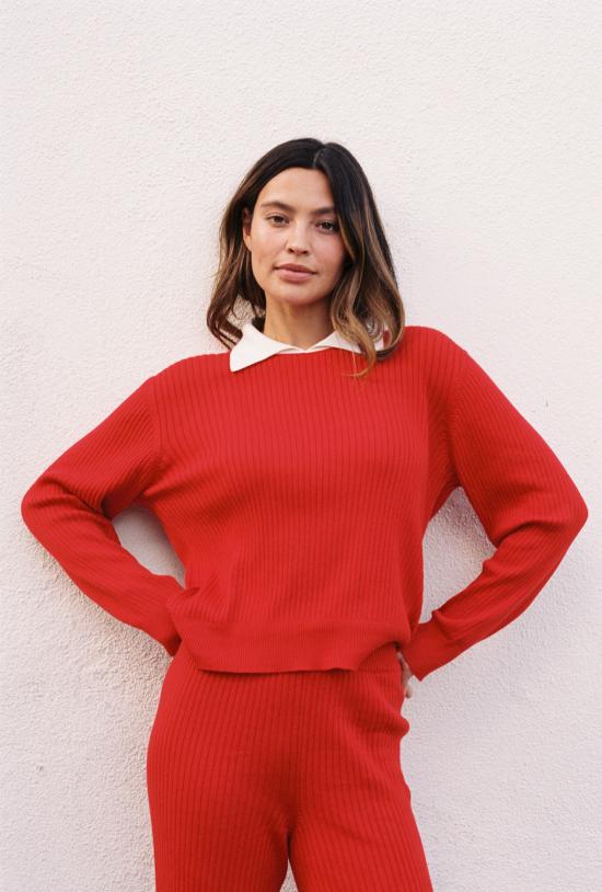  마리아 스탠리 블라우스 오펠리아 니트 탑