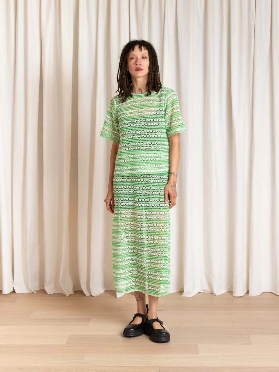  알리 골든 롱 스커트 슬림 미디 스커트 - ALI GOLDEN