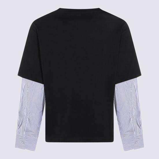  질샌더 탑 질 샌더 레이어드 크루넥 티셔츠 - JIL SANDER