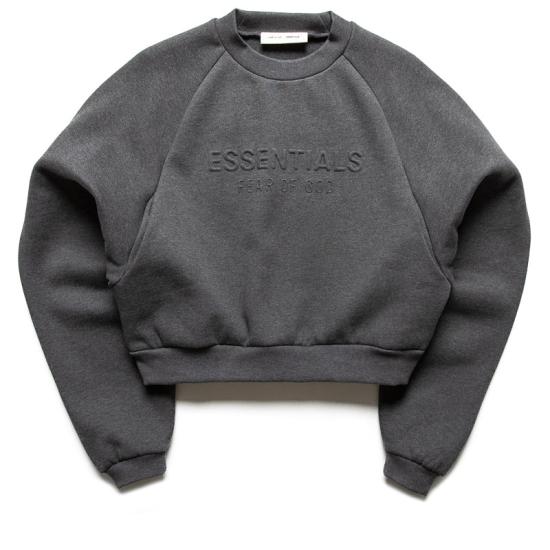 26SS 피어오브갓 에센셜스 우먼스 90's 래글런 크루넥 스웨트셔츠 192HO257831FW CHARCOAL HEATHER DOM