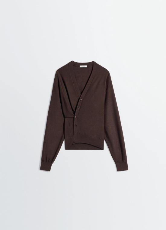 26SS 르메르 트위스트 가디건 PO0023 LK087 397 DARK CACAO DOM