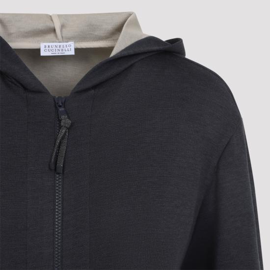 26SS 브루넬로 쿠치넬리 모닐리 지퍼루프 집업 MD828SB806 C9142 CARBONE - BRUNELLO CUCINELLI