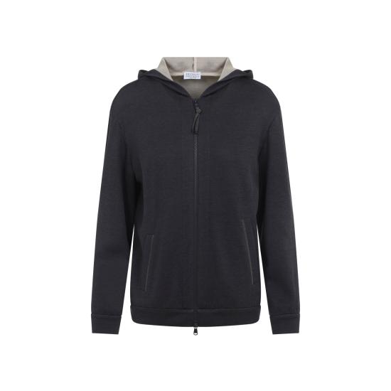 26SS 브루넬로 쿠치넬리 모닐리 지퍼루프 집업 MD828SB806 C9142 CARBONE - BRUNELLO CUCINELLI