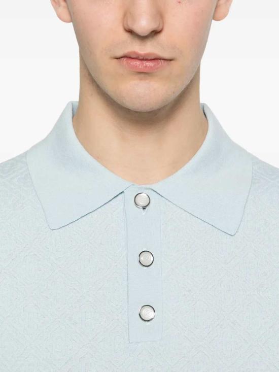 26SS 카사블랑카 폴로 티셔츠 MSS26KW129502 BLUE - CASABLANCA